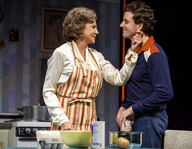 Mercedes Ruehl and Michael Urie in Torch Song at Second Stage Theatre.