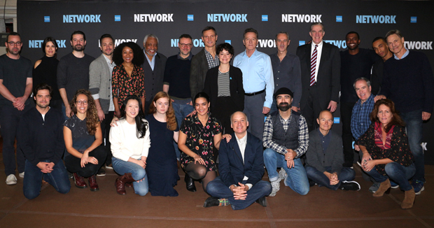 The full company of Network, which begins performances November 10.