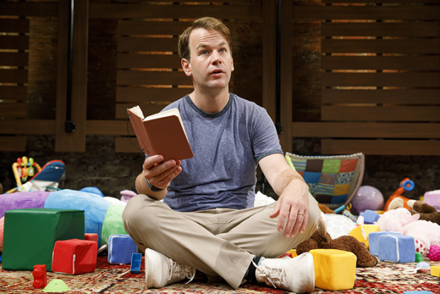 Mike Birbiglia in the off-Broadway run of The New One, now in performances at Broadway&#39;s Cort Theatre.