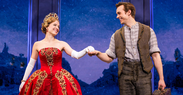 Christy Altomare and Zach Adkins in Anastasia on Broadway.