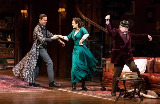 Harry Hadden-Paton, Laura Benanti, and Allan Corduner lead the company  of My Fair Lady at the Vivian Beaumont Theater.
