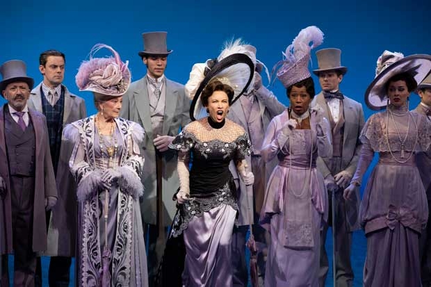 Laura Benanti (center) stars as Eliza Doolittle for a limited engagement through February 17, 2019.