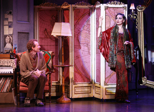 Bob Martin as Man in Chair and Beth Leavel as Drowsy in The Drowsy Chaperone in 2006.