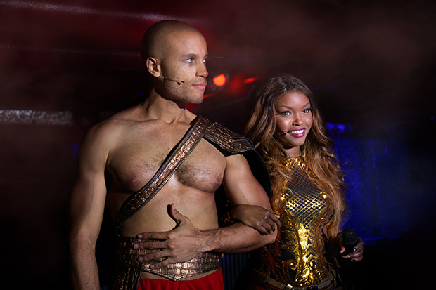 Christian Brailsford plays Marc Antony, and Nya plays Cleopatra in Cleopatra.