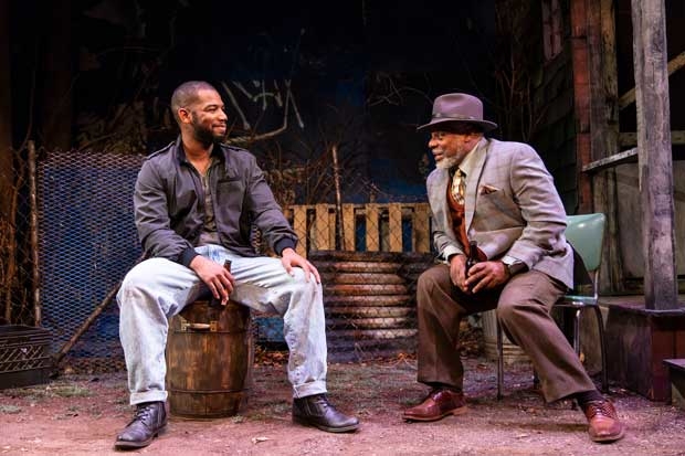 Blake Morris and Harvy Blanks star in King Hedley II, directed by Brandon J. Dirden, at Two River Theater.