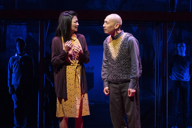 Michelle Krusiec and Francis Jue as Nanhee and her far-away father in a scene from Hansol Jung&#39;s Wild Goose Dreams.