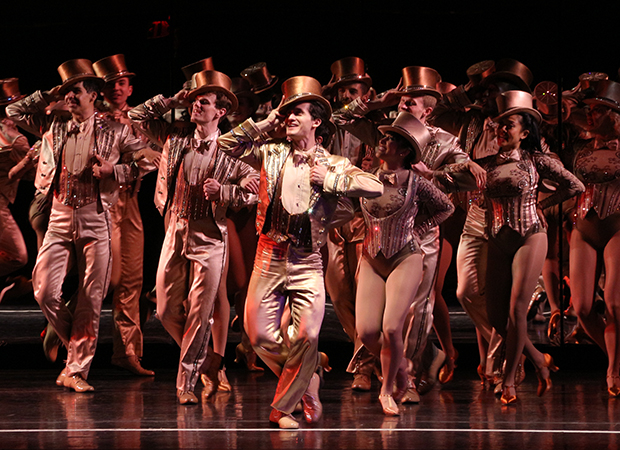 Eddie Guitierrez and the cast of A Chorus Line at New York City Center.