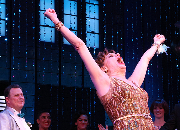 Beth Leavel takes a bow during The Prom&#39;s opening night performance.