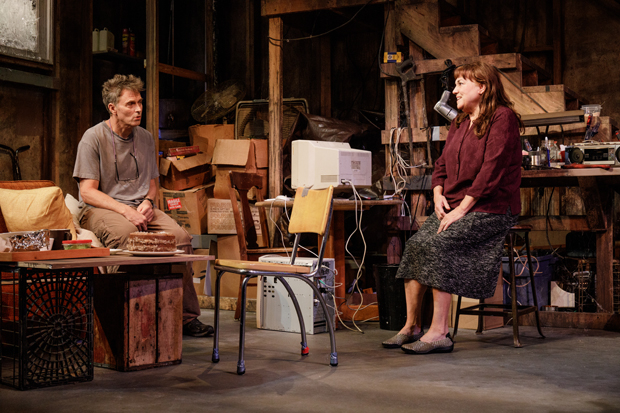 Tim Daly and Tyne Daly in Theresa Rebeck&#39;s Downstairs at the Cherry Lane Theatre.