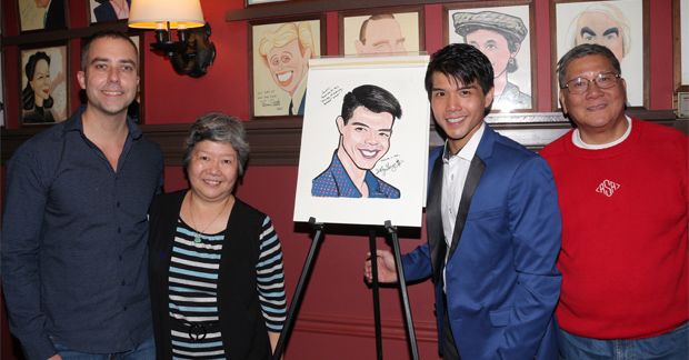 Telly Leung is joined by his parents and husband.