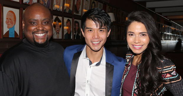 Aladdin cast members Major Attaway, Telly Leung, and Arielle Jacobs.
