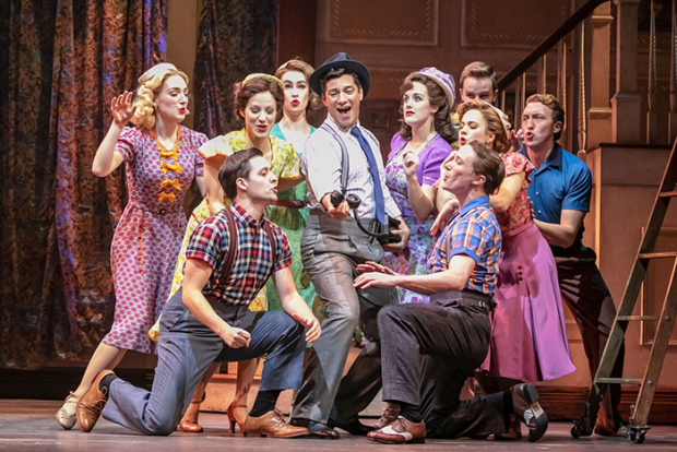 Nicholas Rodriguez and the cast of Holiday Inn, directed by Gordon Greenberg, at Paper Mill Playhouse.