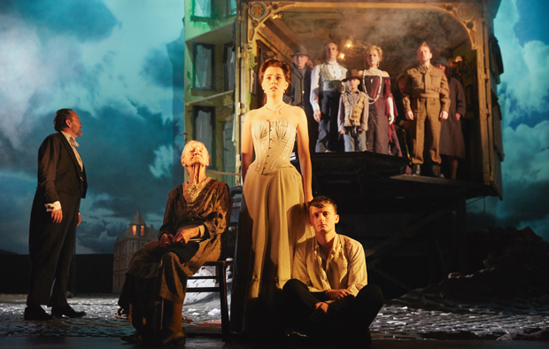 The cast of J.B. Priestley&#39;s An Inspector Calls, directed by Stephen Daldry, at the Shakespeare Theatre Company.