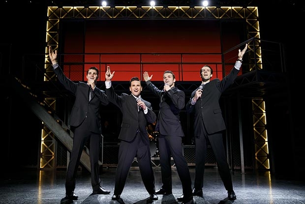 Austin Colby, Aaron De Jesus, Sam Wolf, and Mark Edwards star in Jersey Boys.
