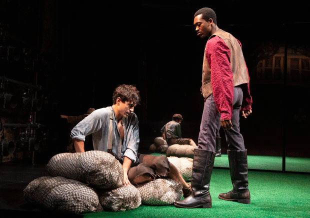 James Cusati-Moyer as Dustin, and Ato Blankson-Wood as Gary in Jeremy O. Harris&#39;s Slave Play.