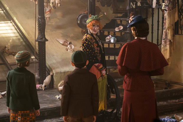 Meryl Streep as Topsy in Mary Poppins Returns.