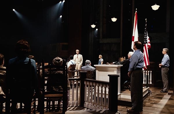 In the courtroom with the Broadway cast of To Kill a Mockingbird.