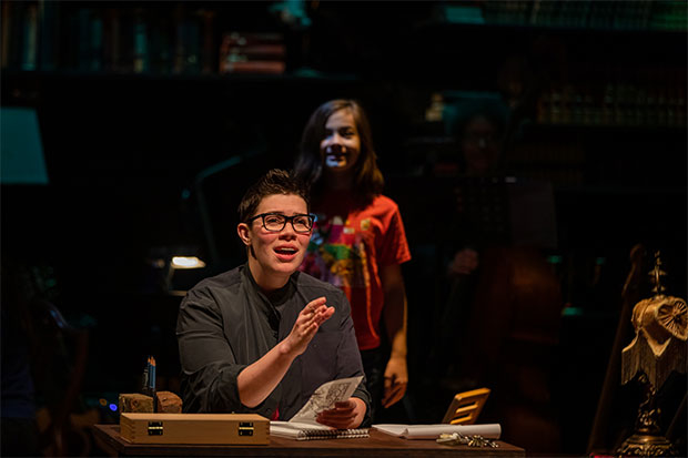 Marissa Simeqi and Amy Jo Jackson in SpeakEasy Stage Company&#39;s production of Fun Home.