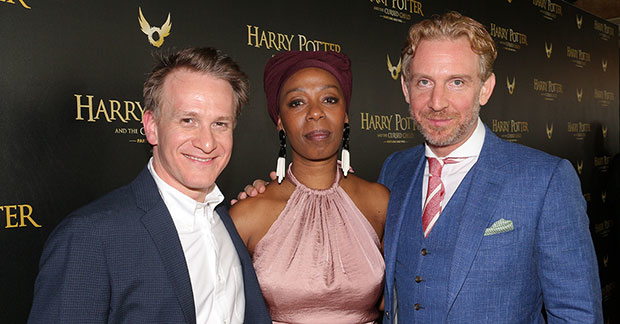 Jamie Parker, Noma Dumezweni, and Paul Thornley star in Harry Potter and the Cursed Child.