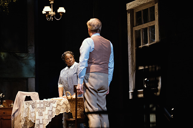 Calpurnia (LaTanya Richardson Jackson) looks incredulously at Atticus (Jeff Daniels) in To Kill a Mockingbird.