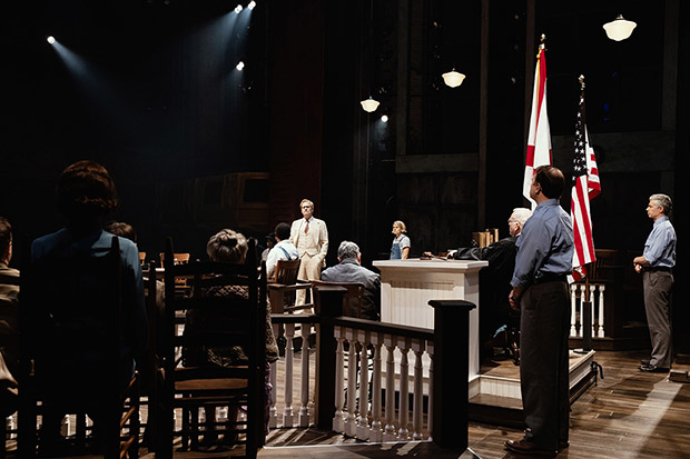 Jeff Daniels and Celia Keenan-Bolger star in Aaron Sorkin&#39;s stage adaptation of Harper Lee&#39;s To Kill a Mockingbird, directed by Bartlett Sher, at Broadway&#39;s Shubert Theatre.