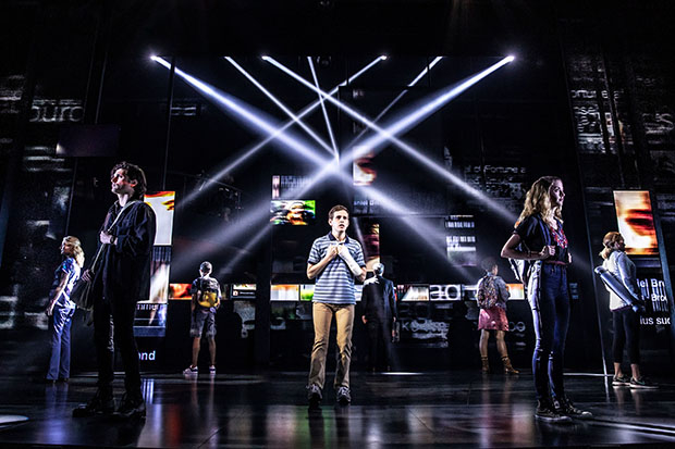 Taylor Trensch stars in Dear Evan Hansen, directed by Michael Greif, at Broadway&#39;s Music Box Theatre.