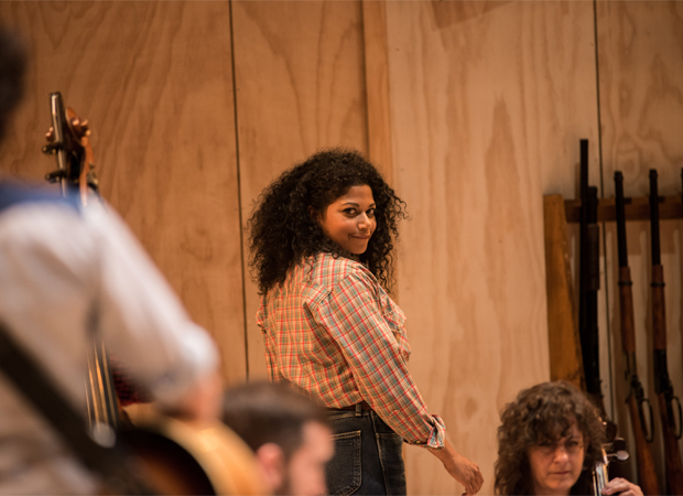 Rebecca Naomi Jones as Laurey in the St. Ann&#39;s Warehouse production of Rodgers and Hammerstein&#39;s Oklahoma!, directed by Daniel Fish.