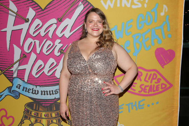 Bonnie Milligan on the opening night of Head Over Heels.