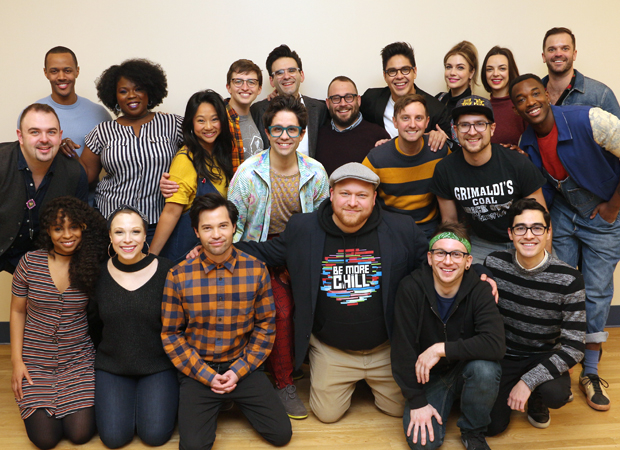 The cast and creative team of Broadway&#39;s Be More Chill.