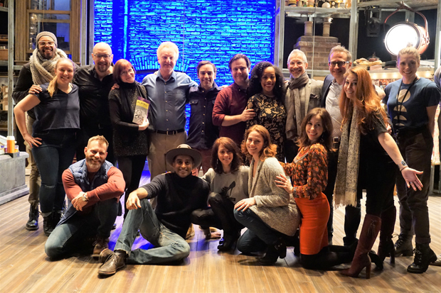 Back (l to r): Nicholas Ryan, Emily Whitaker, Alexander Gemignani, Mana Allen, Clark Sayre, Ben Steinfeld, Paul L. Coffey, Brittany Bradford, Gary Stevens, David Cady, Lorin Latarro, and Whitney G-Bowley.

Front (l to r): Noah Brody, Manu Narayan, Donna Marie Asbury, Jessie Austrian, and Emily Young.