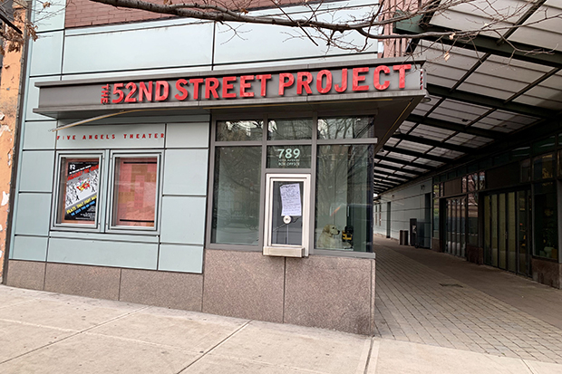 The box office for the 52nd Street Project is on 10th Avenue.