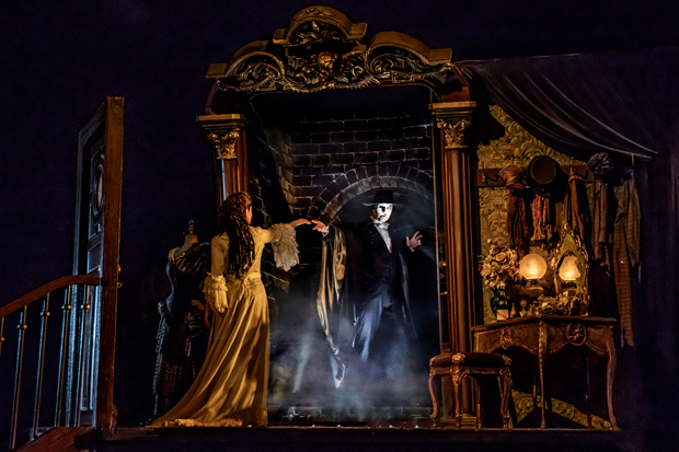 Ben Crawford as the Phantom in The Phantom of the Opera.