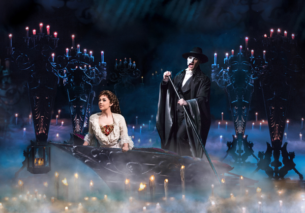 Kaley Ann Voorhees and Ben Crawford star in The Phantom of the Opera.