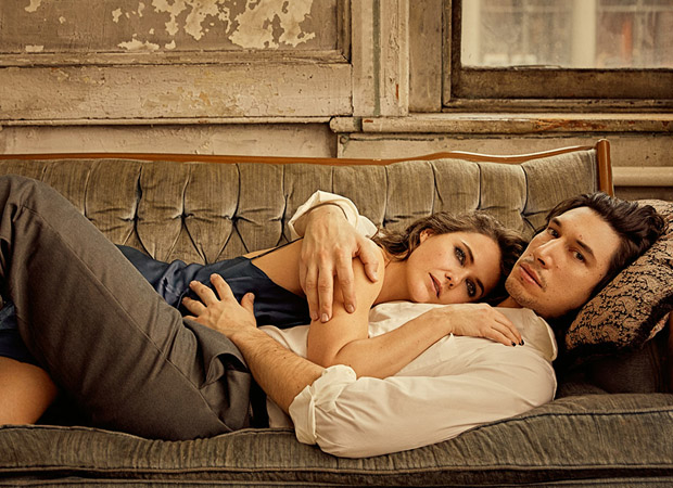 Keri Russell and Adam Driver in a promotional image for Lanford Wilson&#39;s Burn This.