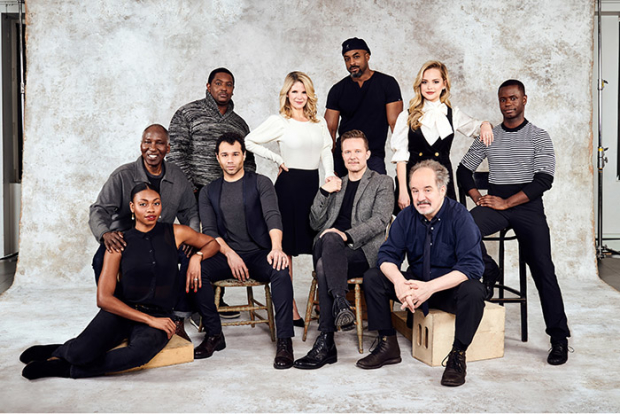 The featured cast of Roundabout Theatre Company&#39;s revival of Kiss Me, Kate gathers for a portrait ahead of their Broadway run, beginning February 14 at Studio 54.