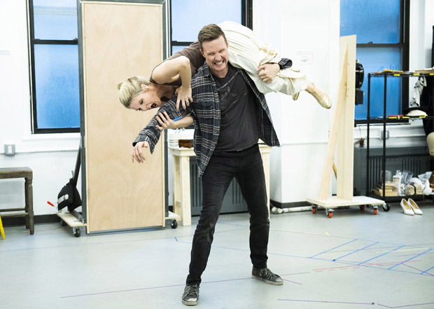 Kelli O&#39;Hara and Will Chase in rehearsal for Kiss Me, Kate.