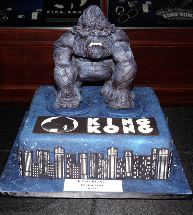 The King Kong 100th performance cake, created by Cakes with Character.