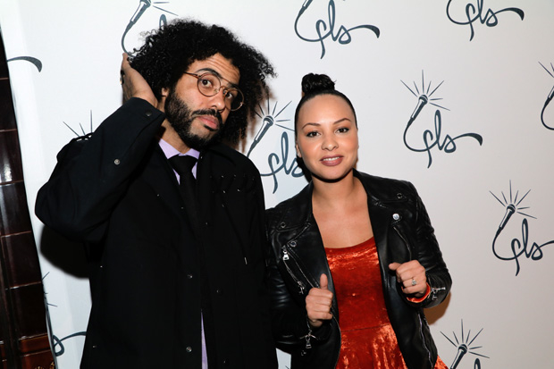 Daveed Diggs and Jasmine Cephas Jones at the opening of Freestyle Love Supreme.