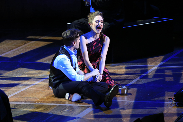 Corey Cott and Laura Osnes in The Scarlet Pimpernel.