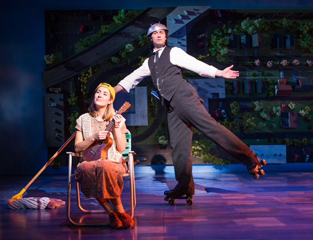 Hannah Elless and Bryce Pinkham in the Old Globe production of Benny &amp; Joon, opening at Paper Mill Playhouse this April. 