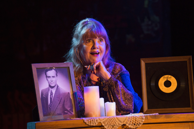 Annie Golden in Broadway Bounty Hunter, directed by Julianne Boyd, at Barrington Stage Company.