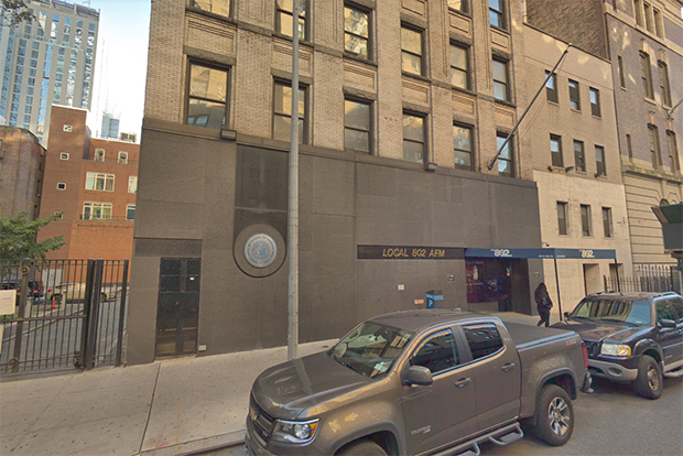 The headquarters for Local 802 are on 48th Street in Manhattan, just steps away from Broadway.