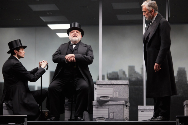Adam Godley, Simon Russell Beale, and Ben Miles star in Stefano Massini&#39;s The Lehman Trilogy.