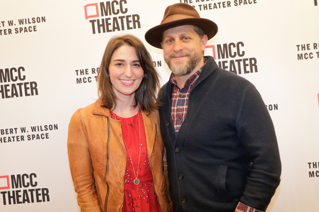 Sara Bareilles and Joe Tippett see Alice by Heart on opening night.