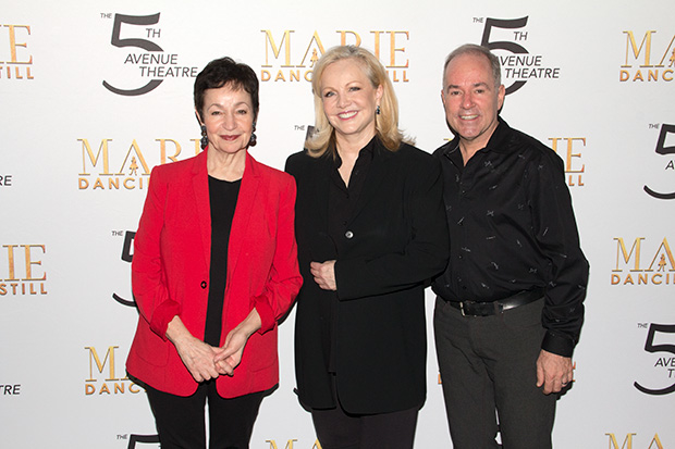 The creative team: Lynn Ahrens, Susan Stroman, and Stephen Flaherty.
