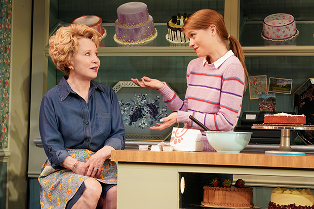 Debra Jo Rupp plays Della, and Genevieve Angelson plays Jen in The Cake.