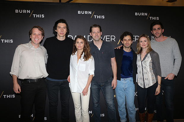 The company of Burn This on Broadway.