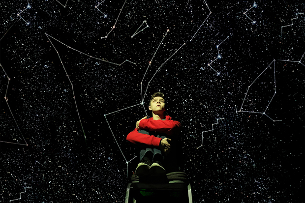 Austin Nedrow stars in Walnut Street Theatre&#39;s production of The Curious Incident of the Dog in the Night-Time.
