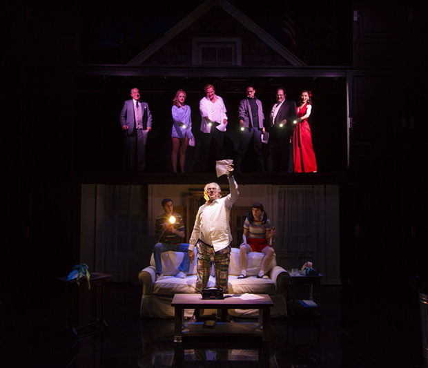 John Larroquette and the cast of John Guare&#39;s Nantucket Sleigh Ride, directed by Jerry Zaks, at Lincoln Center Theater.