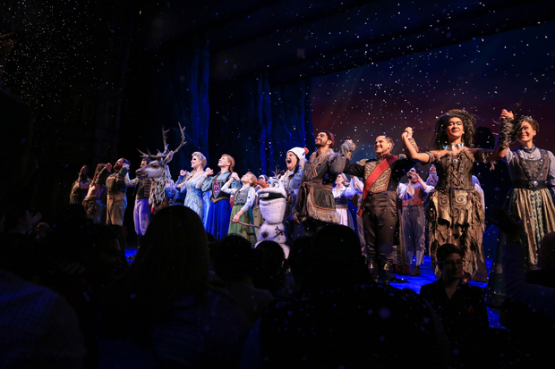 The current Broadway cast of Frozen.